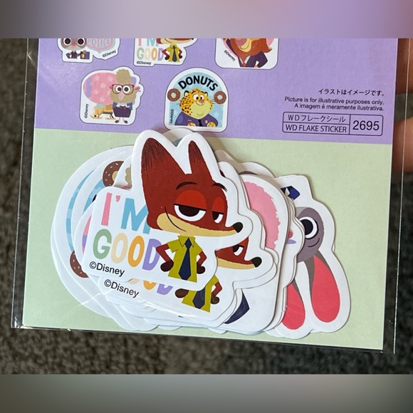 Zootopia Sticker Flakes Seals Pack Japan Exclusive Official Disney Kawaii Cute - Picture 4 of 6
